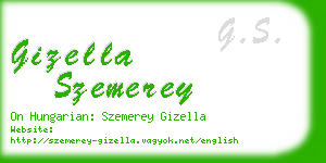 gizella szemerey business card